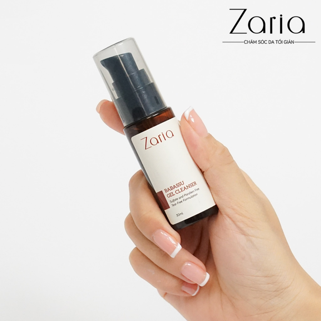 Gel Rửa Mặt Làm Sạch Mụn Đầu Đen, Mụn Trứng Cá Zaria Babassu Gel Cleanser 30ml