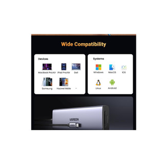 Bộ chia Hub USB Type C 9 trong 1 (HDMI, RJ45 , USB 3.0, SD , TF, PD) UGREEN 15375