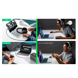 Cáp USB Type C sang Cổng Âm Thanh 3.5mm (đực) dài 1M Ugreen 20192 (có Chip DAC)