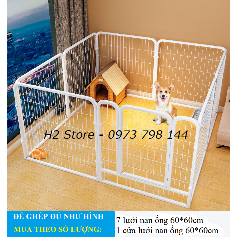 Sỉ/lẻ tấm ghép nan ống siêu dày quây cho chó vừa kích thước 60*60cm - H2 Store.