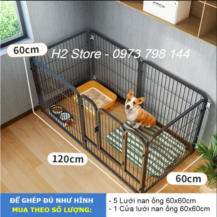 Sỉ/lẻ tấm ghép nan ống siêu dày quây cho chó vừa kích thước 60*60cm - H2 Store.