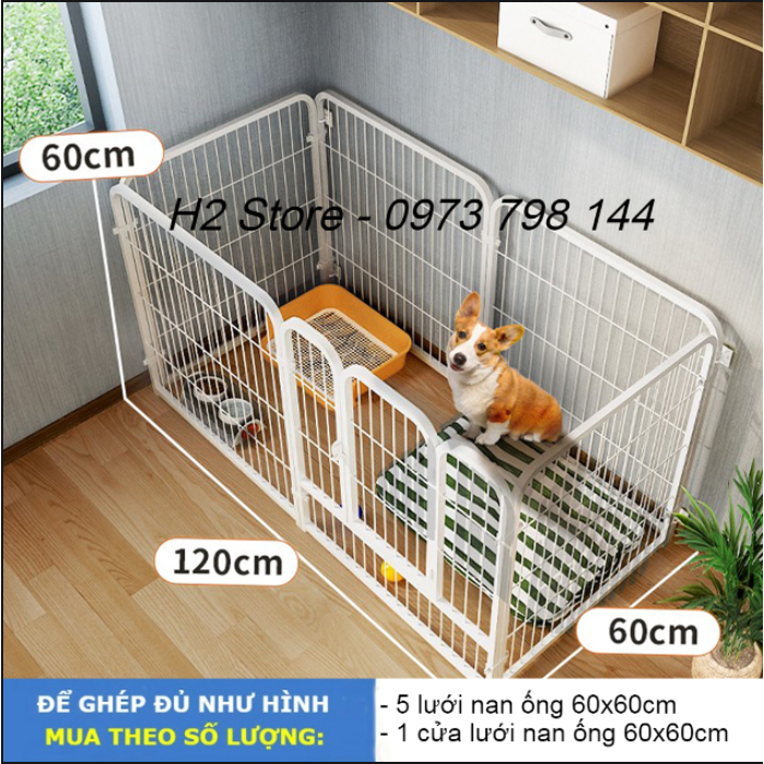 Sỉ/lẻ tấm ghép nan ống siêu dày quây cho chó vừa kích thước 60*60cm - H2 Store.