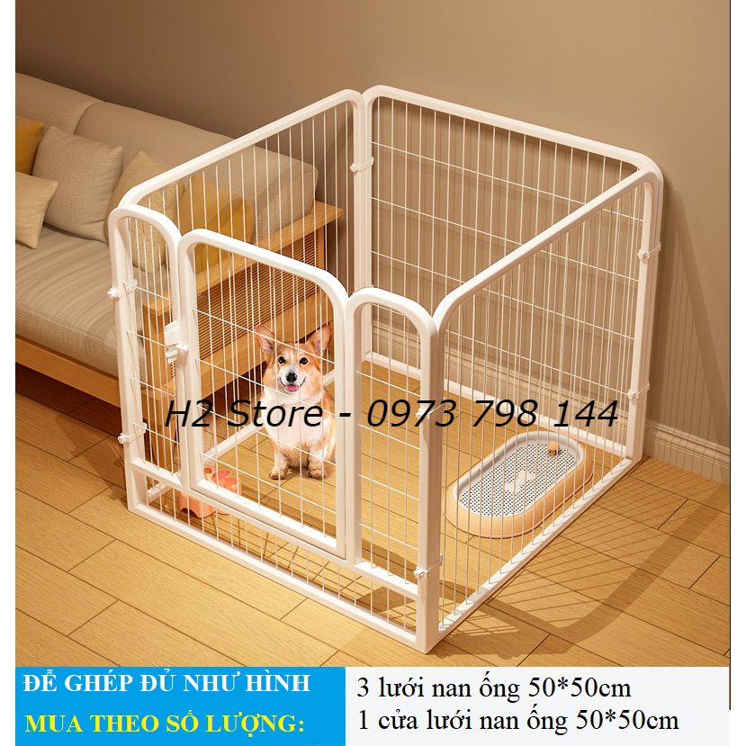 Bán lẻ tấm ghép nan ống cho chó Pomeranian, Bichon Frise, Teddy và các loài chó nhỏ khác kích thước 50*50cm - H2 Store.