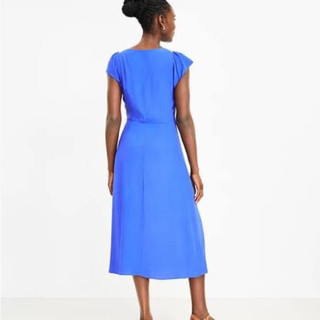 Đầm Esprit cúc bọc vải Rayon size 4,8p