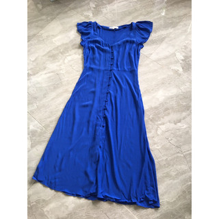 Đầm Esprit cúc bọc vải Rayon size 4,8p