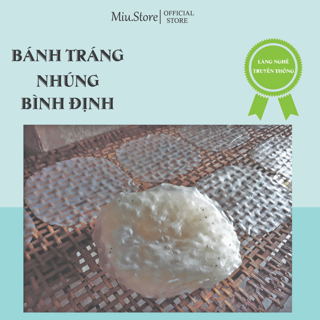 Bánh tráng mè nhúng chính gốc ràng lớn 50 cái đặc sản Bình định