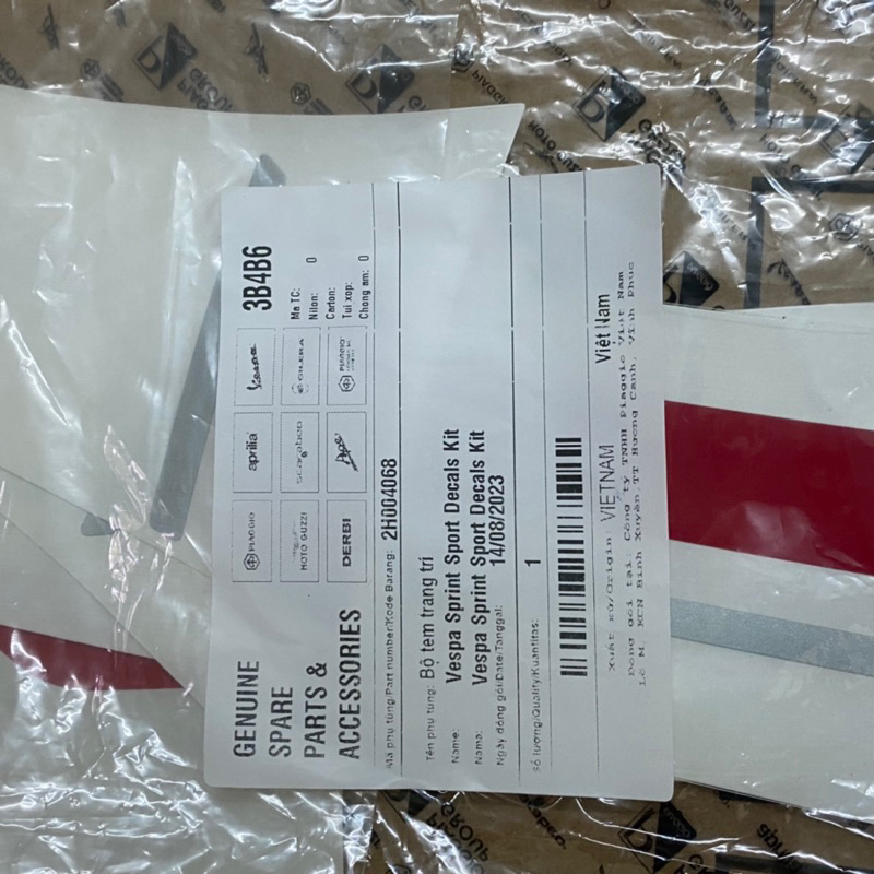 Bộ tem trang trí Vespa Sprint ABS Sport