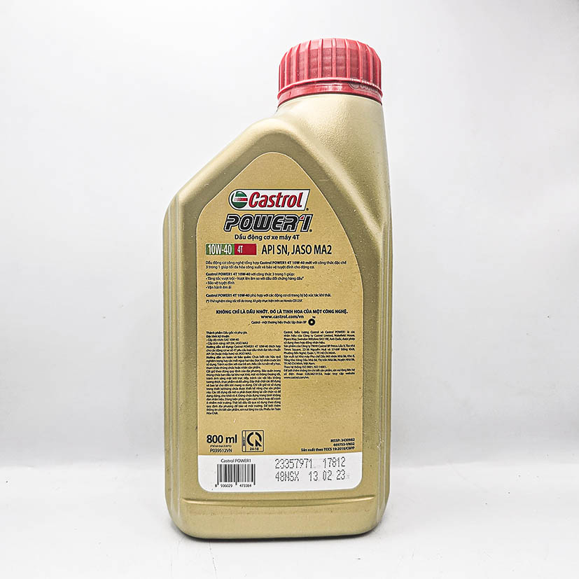 Nhớt xe số cao cấp Castrol Power1 với công thức trung hòa Cacbon mới