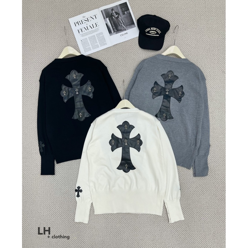 ÁO CARDIGAN CHROME HEART THÊU DA