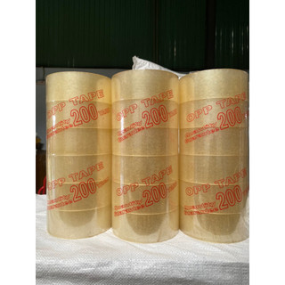 Băng keo trong 5cm-200y như hình 1 cây 6 cuộn nặng 1,7kg nhiều keo độ dính cao dẻo dai...!