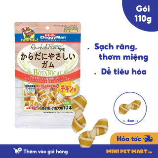 Xương Nơ Hương Gà DOGGYMAN Xương Gặm Cho Chó Bổ Sung Vitamin, Dễ Tiêu Hóa Gói 10 Xương - Mini Pet Mart