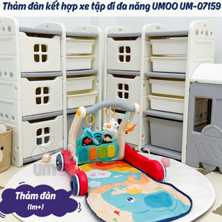 Thảm đàn kết hợp xe tập đi 2in1 umoo um-07159, khoaitayshop18