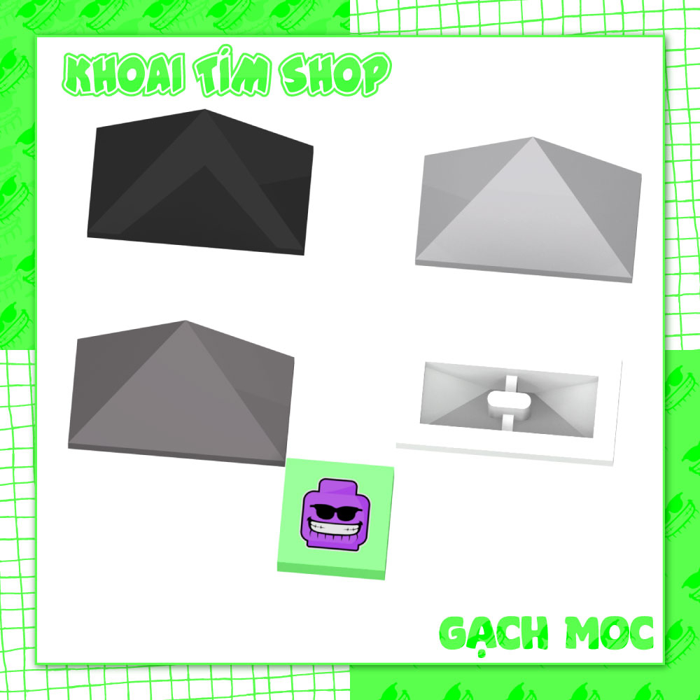 COMBO 5 Part Dốc 1x2 Vát Chóp - Phụ Kiện Gạch MOC Tương Thích 3048 15571