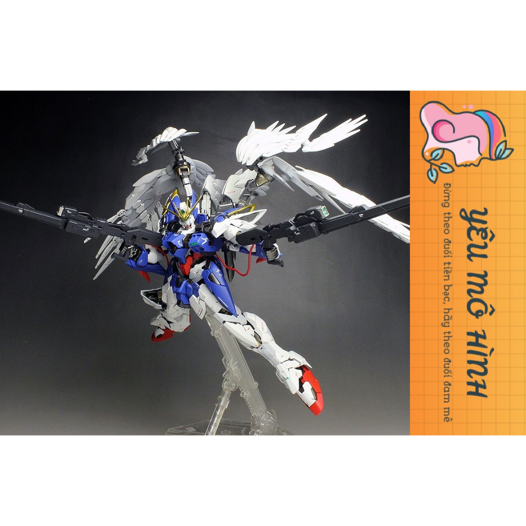 Gundam MG Wing Zero Custom Ew Hires Hirm tặng kèm Decal nước và Base Gundam MG