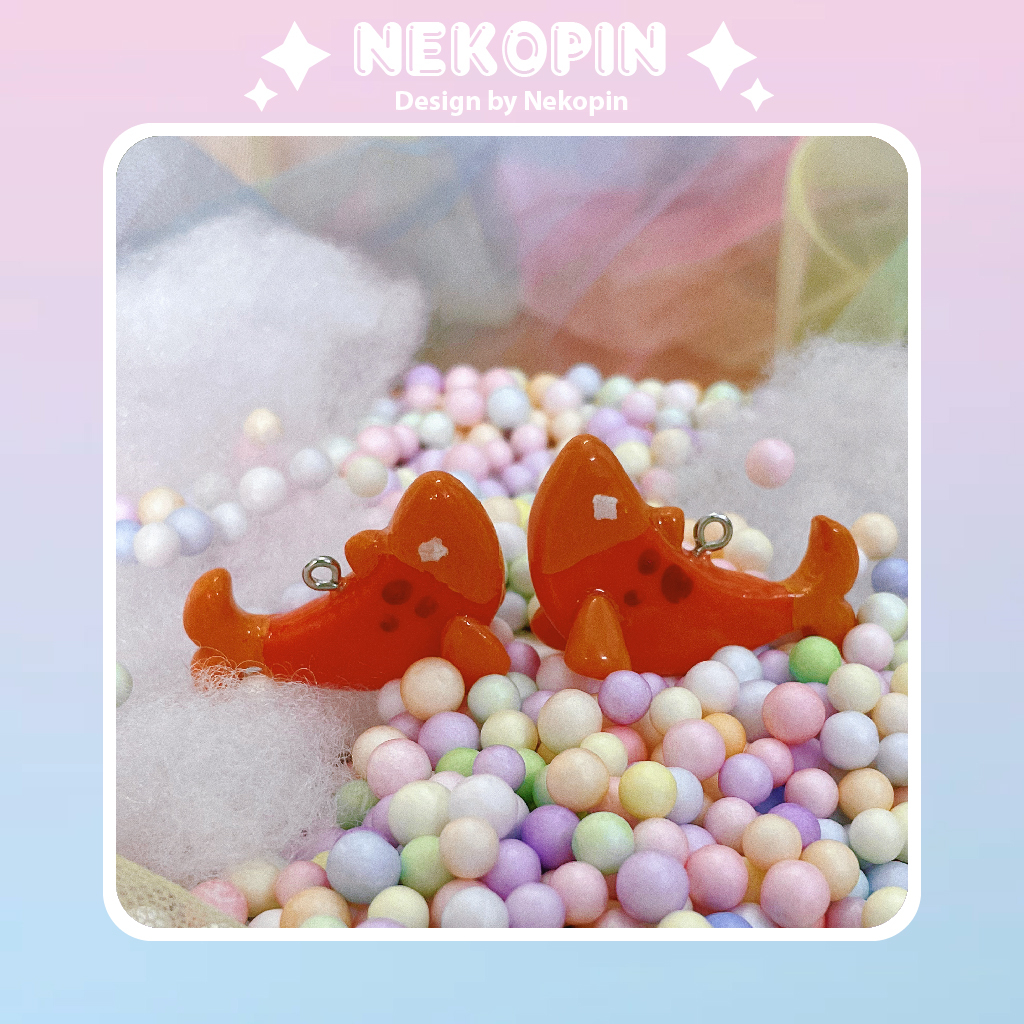 Móc khoá móc điện thoại NEKOPIN nhân vật Sky COTL MK007 hình bé cá chép đội đầu Koi fish bằng đất sét tự khô