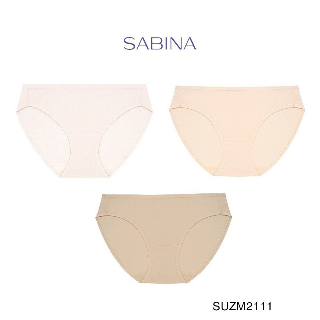 Combo 3 Quần Lót Lưng Vừa Cạp Ngắn Màu Trơn Panty Zone By Sabina SUZM2111