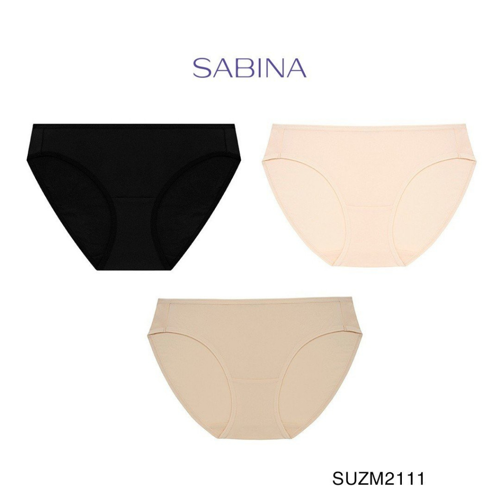 Combo 3 Quần Lót Lưng Vừa Cạp Ngắn Màu Trơn Panty Zone By Sabina SUZM2111