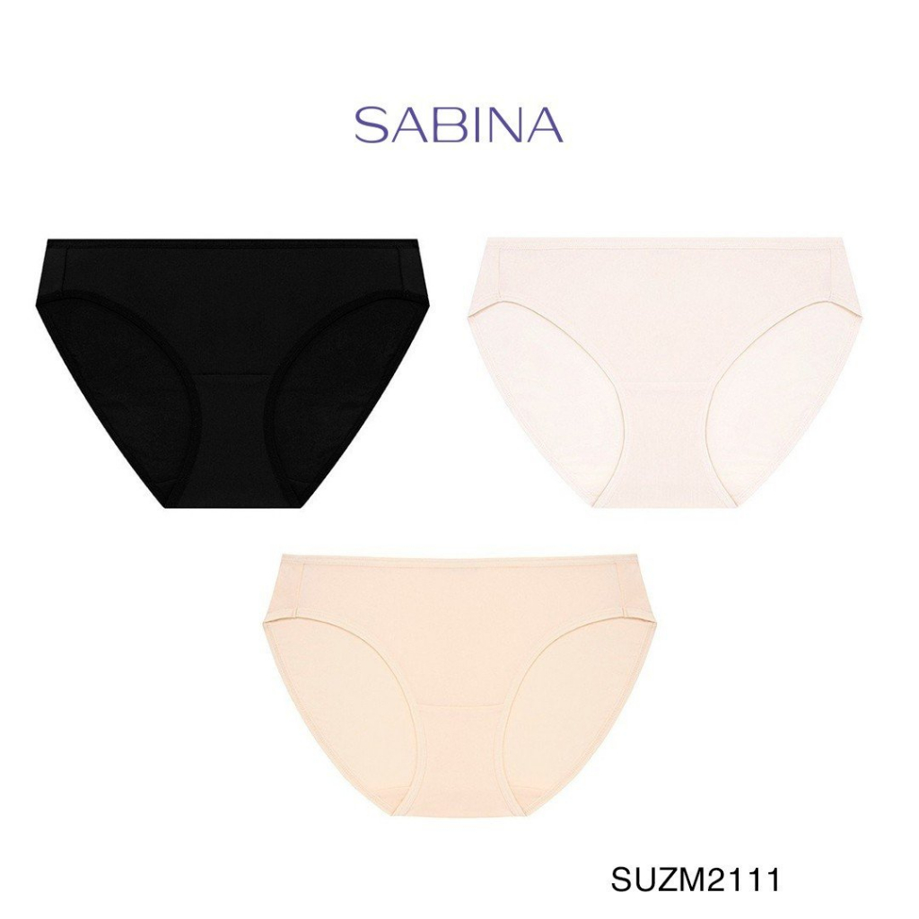 Combo 3 Quần Lót Lưng Vừa Cạp Ngắn Màu Trơn Panty Zone By Sabina SUZM2111