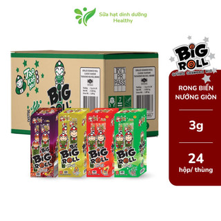 [THÙNG 24 HỘP (6 GÓI/ HỘP)] Snack Rong Biển Taokaenoi BIG ROLL Nhiều Vị (24 Hộp x 6 Gói)