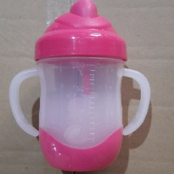 Bình tập uống cho bé chống sặc nhựa PP ống hút silicone có tay cầm kuku ku5452a 200ml