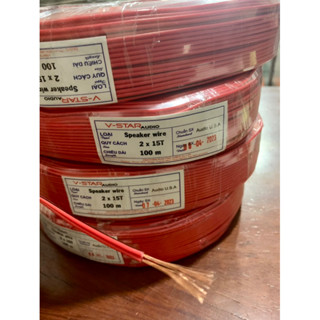 Cuộn 100 mét-Dây điện đôi đỏ đen - Dây điện chuyên dùng Led quảng cáo ,điện tử,loa,nguồn công suất nhỏ