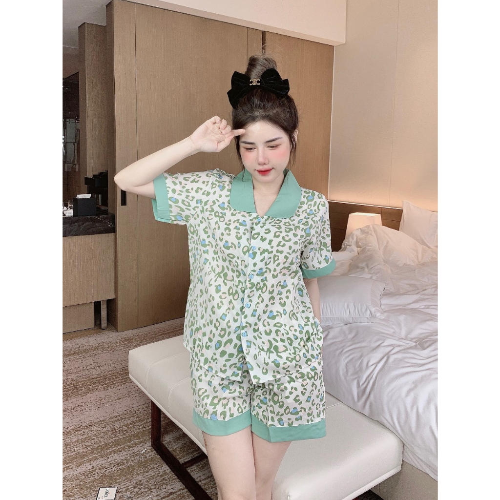 Đồ bộ ngủ lụa mango pijama nữ đùi cộc 40kg đến 58kg - COMEL