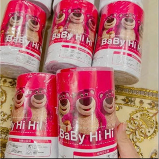  Túi rác có dây rút  túi đựng rác có quai sách tự hủy sinh học Gấu Dâu siêu dày chắc chắn kích thước 45 x 50 cm 