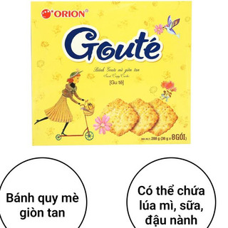 Hộp 8 gói bánh quy mè goute 316,8g