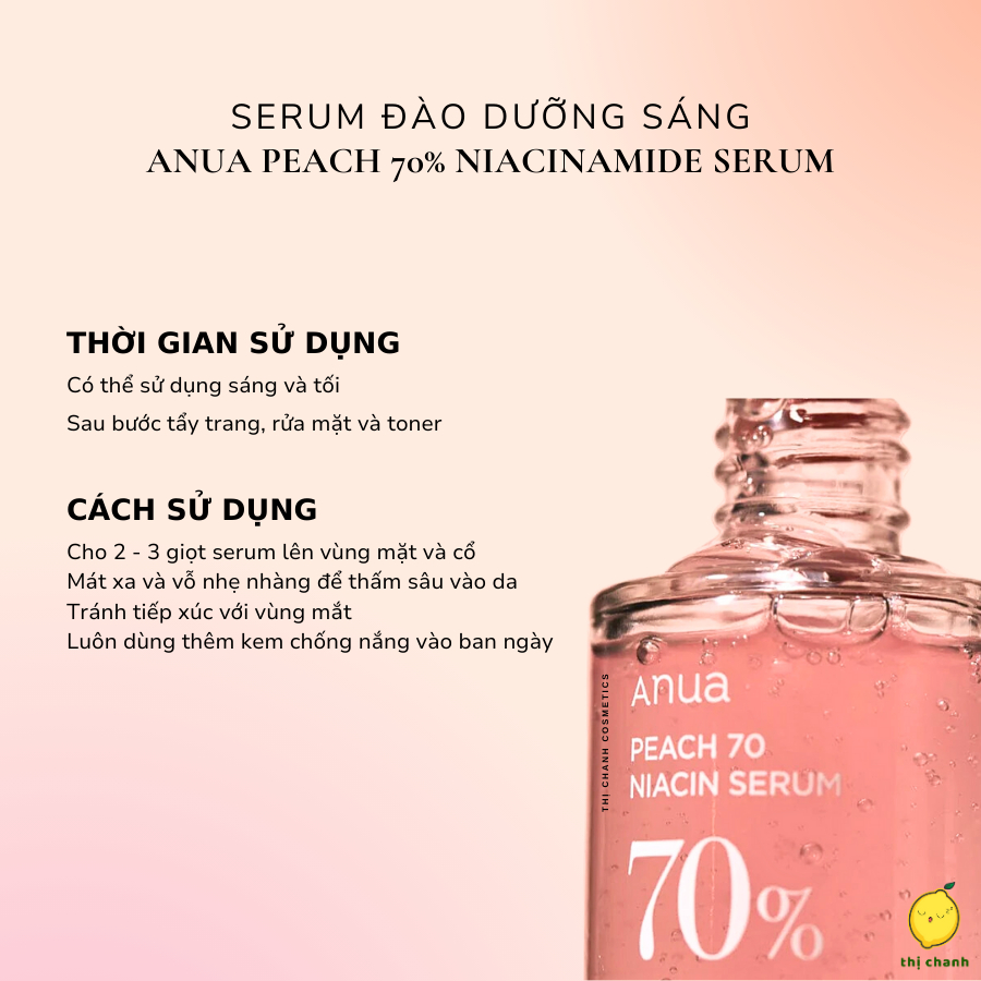 Serum Đào Dưỡng Sáng ANUA PEACH 70% NIACINAMIDE SERUM 30ml