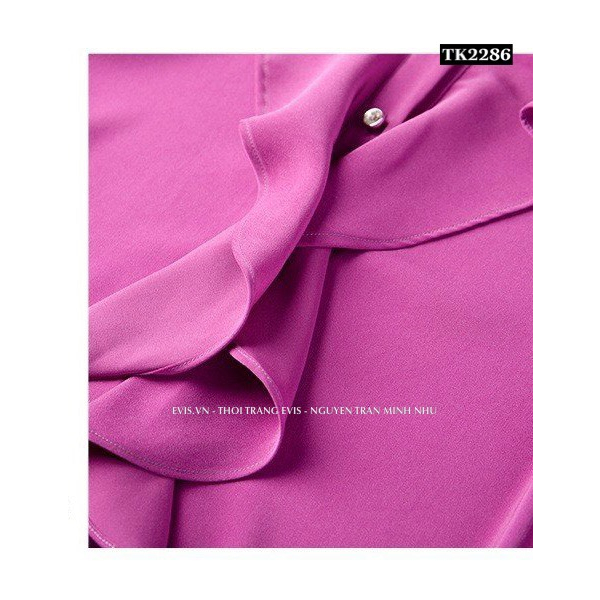 Áo sơ mi lụa cao cấp cổ bèo sang chảnh TK2286