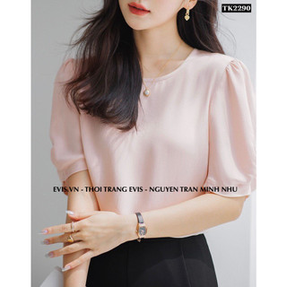 [EVIS.VN] Áo lụa công sở thiết kế nhún tay TK2290