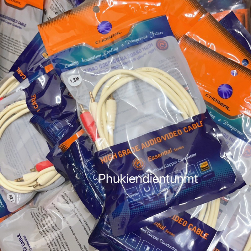 Dây cáp 3.5 ra AV CHOSSEAL 1.8m