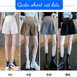 Quần short vải bầu ống rộng hàng quảng châu