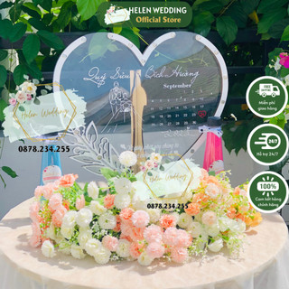 Tranh ký tên thả tim rót cát 2 trong 1 trái tim, phụ kiện decor trang trí tiệc cưới, đám hỏi, sinh nhật, tiệc kỷ niệm