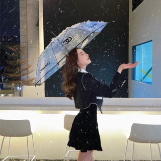 {Ship Hỏa Tốc} Dù gấp gọn gàng trong suốt thời trang chống gió tiện dụng để trên xe ô tô, du lịch sang chảnh, độc đáo