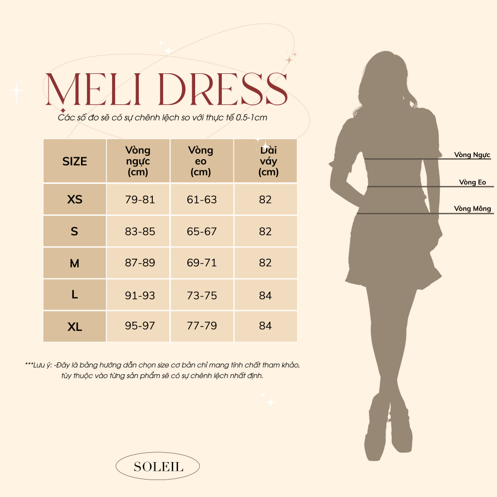 Váy liền nữ xếp ly chiết eo SOLEIL ROOM thiết kế cao cấp trẻ trung MELI DRESS