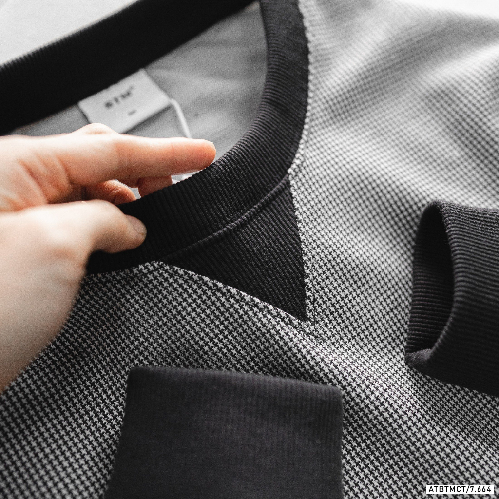 Áo sweater, áo thun tay dài nam chất thun pique, phối viền trẻ trung, sang trọng 7664