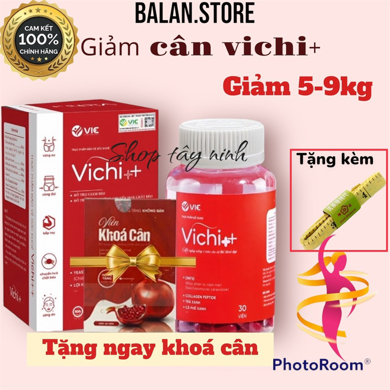 Giảm Cân VlCHI++ giảm cân cho cơ địa nhờn Tặng khoá cân an toàn tại nhà hộp 30viên