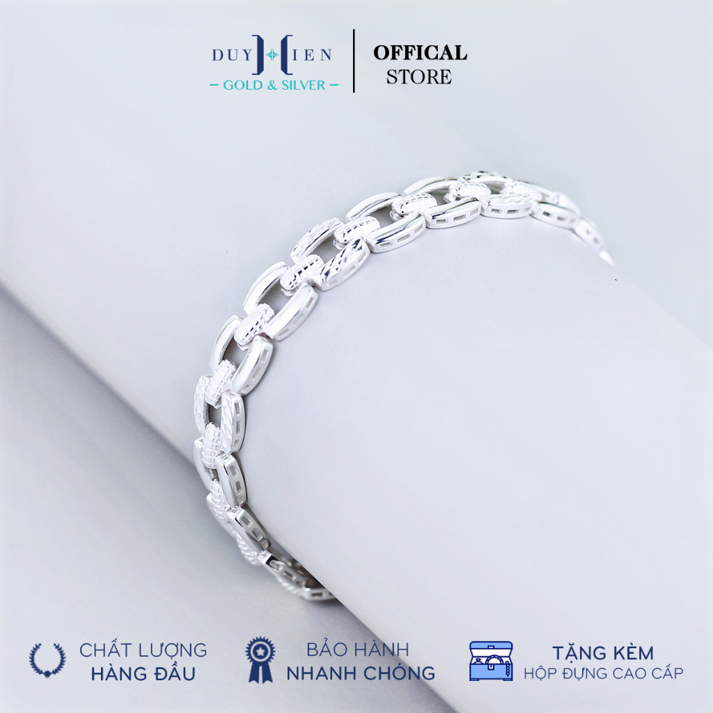Lắc Tay Bạc Nữ Nguyên Chất S990 Trơn Không Đá Kiểu Mẫu Giống Vàng Tây Phay Sáng