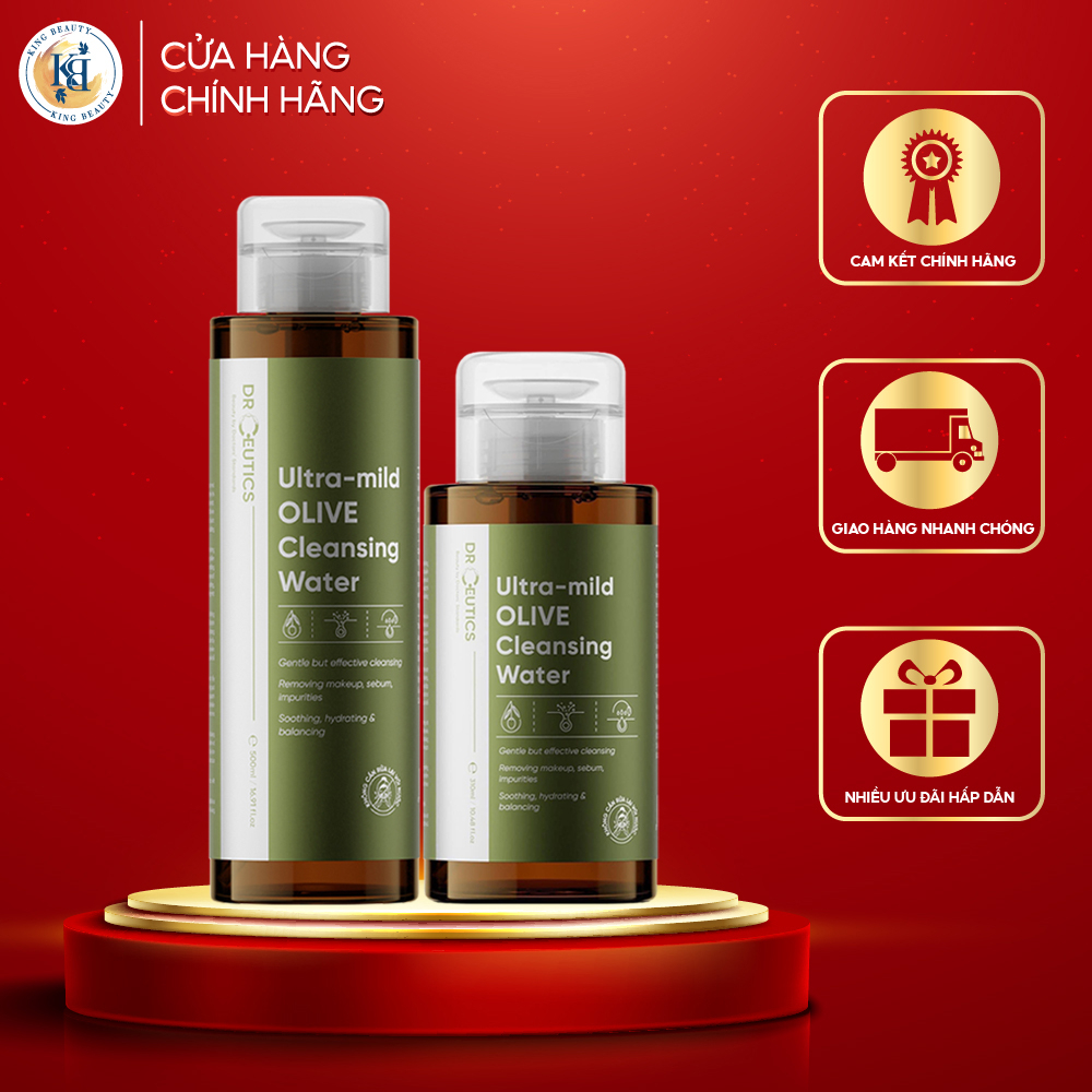 Nước Tẩy Trang Giúp Làm Dịu & Làm Sạch Da DrCeutics Ultra-mild OLIVE Cleansing Water 310ml/500ml