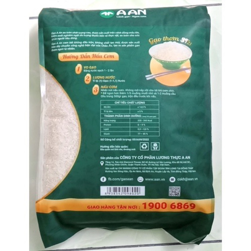 Túi 5kg gạo st21 AAN mẫu mới