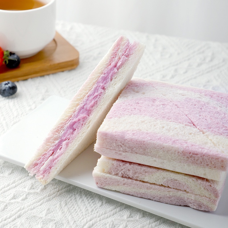 Bánh sandwich khoai môn, bánh kẹp nhân khoai môn, ăn vặt LingLing - 1 hộp 8 cái