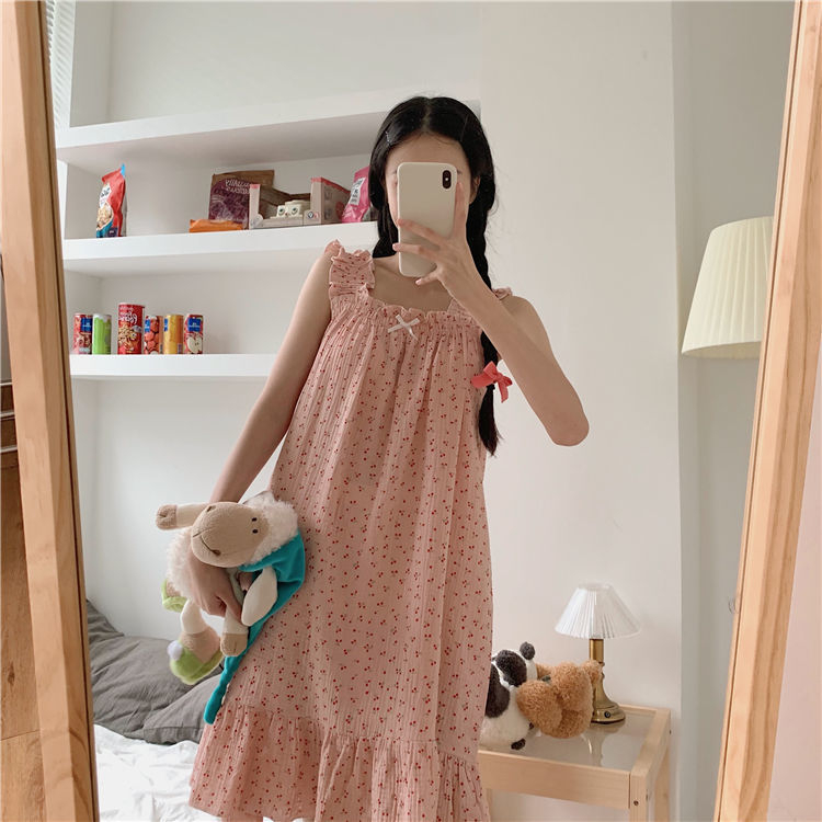 Váy Ngủ Nữ Hai Dây Bèo Xinh Xắn Hàng QC Cao Cấp Chất Mềm Mát, Thấm Hút Mồ Hôi [VN2303] | BigBuy360 - bigbuy360.vn