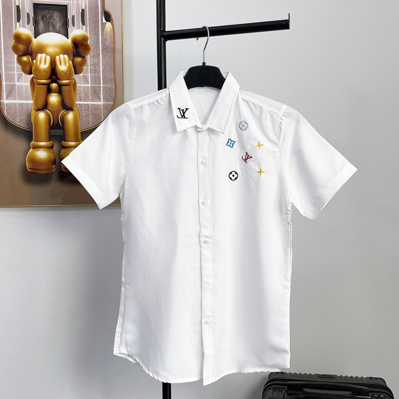 Áo Sơ Mi Nam Tay Ngắn THÊU LOGO Thời trang SMTN