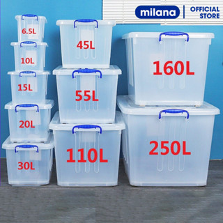 Thùng nhựa trong suốt đựng đồ Dsmarts 6,5/10/15/30/45/55/90L