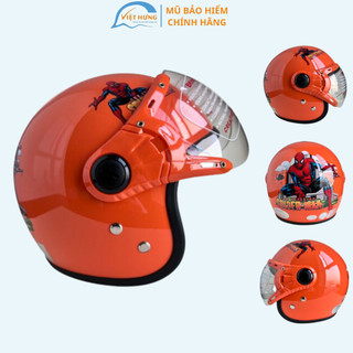 Mũ bảo hiểm trùm 3/4 đầu trẻ em dành cho bé từ 4 đến 8 tuổi - Bé nặng DƯỚI 25kg - Vòng đầu 50-52cm - BKtec - BK32
