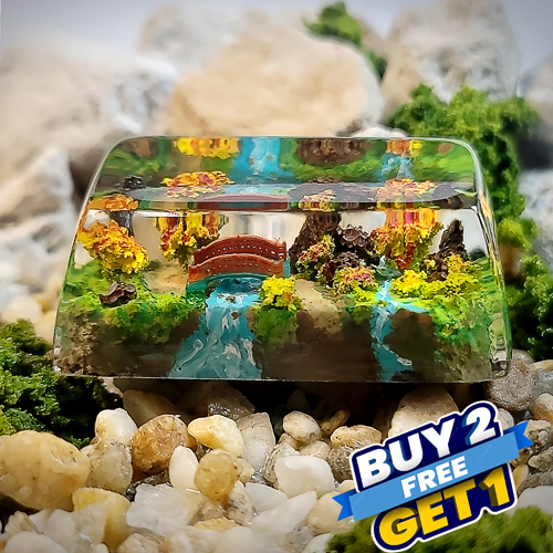 Bộ keycap cổng torri khung cảnh nhật bản , artisan keycap , keycap set ,keycap resin