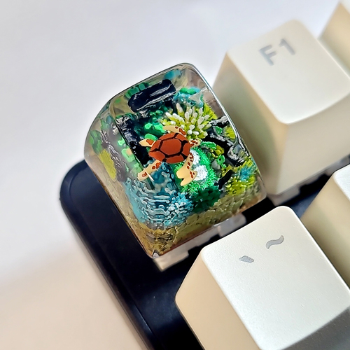 Coral keycap, keycap san hô , nút bàn phím cơ cảnh san hô, profile SA , artisan keycap