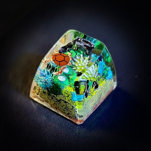 Coral keycap, keycap san hô , nút bàn phím cơ cảnh san hô, profile SA , artisan keycap