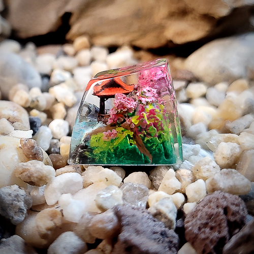 Keycap thuỷ đình, nút bàn phím cơ phong cảnh nhật bản, thuỷ đình keycap